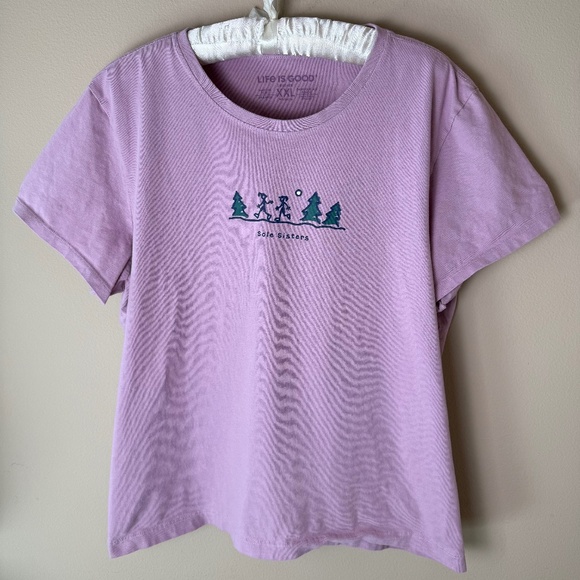Life is Good Crusher Tee T-Shirt Womens XXL Purple Sole Sisters Graphic Top - Picture 1 of 9